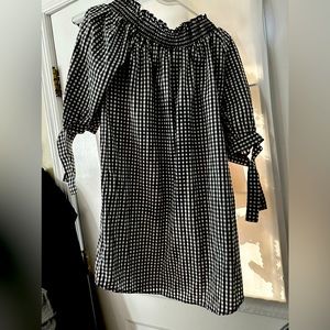 New Look black and white checkered gingham dress size medium